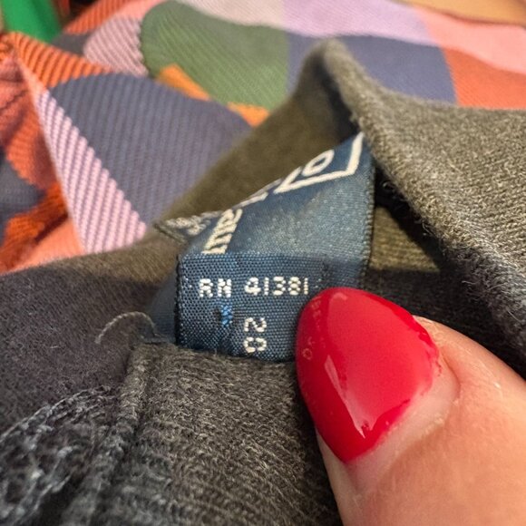 Polo By Ralph Lauren Mens Gray 1/4 Zip Pullover Sweatshirt Cotton Blend Size L - Picture 5 of 5